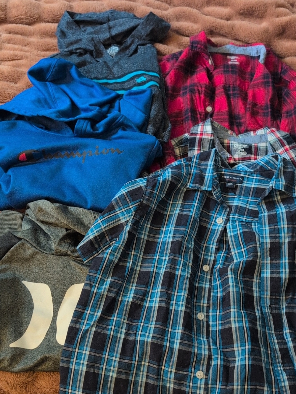 Assorted Boys Plaid Shirt & Hoodie Bundle -